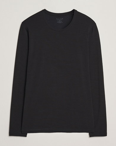 Falke Clima Wool Wool Long Sleeve T-Shirt Black – Nero