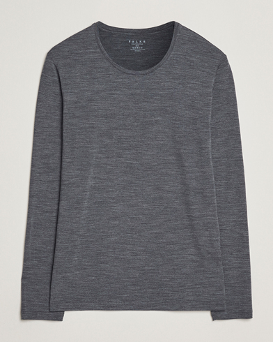 Falke Clima Wool Wool Long Sleeve T-Shirt Dark Grey Heather – Grigio