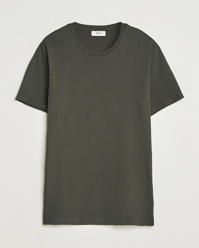 NN07 Percy Crew Neck T-Shirt Dark Army – Verde