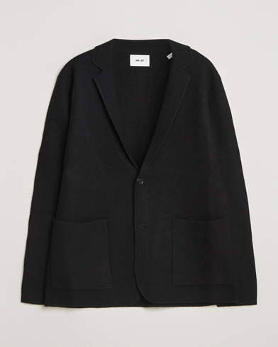 NN07 Lucas Boiled Wool Blazer Black – Nero