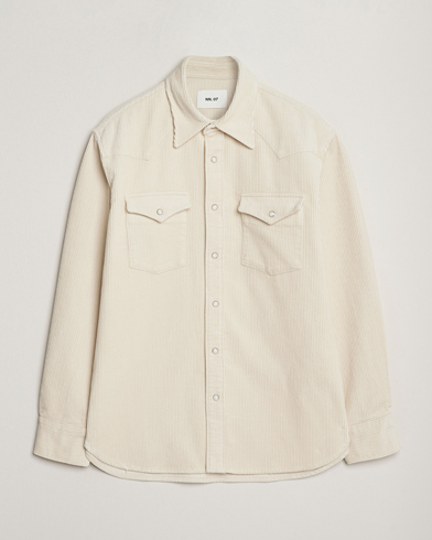 NN07 Ricky Corduroy Overshirt Ivory – Bianco