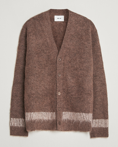 NN07 Russell Alpaca Knitted Cardigan Mable Husk – Marrone