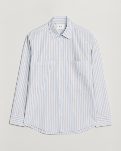 NN07 Freddy Striped Poplin Shirt Multi – Blu