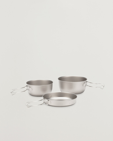 Snow Peak 3 Piece Cookset Titanium – Argento