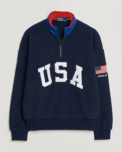 Polo Ralph Lauren Polar Half Zip USA Fleece Refined Navy – Blu