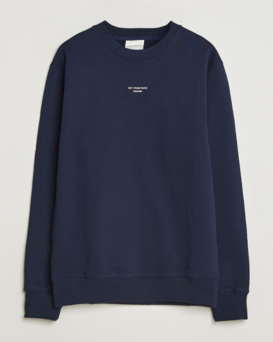 Drôle de Monsieur Classic Slogan Sweatshirt Navy – Blu