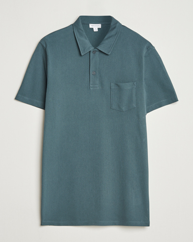 Sunspel Riviera Polo Shirt Dark Petrol – Verde