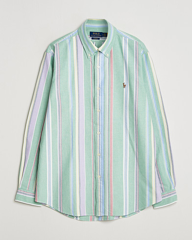 Polo Ralph Lauren Custom Fit Oxford Checked Shirt Green/Purple – Verde