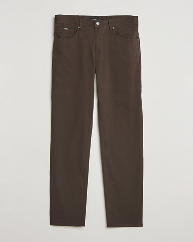 BOSS BLACK Re.Maine Cotton 5-Pocket Pants Dark Brown – Marrone