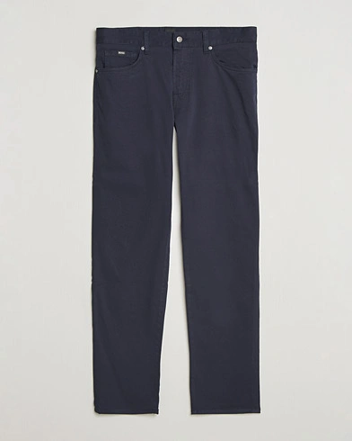 BOSS BLACK Re.Maine Cotton 5-Pocket Pants Dark Blue – Blu