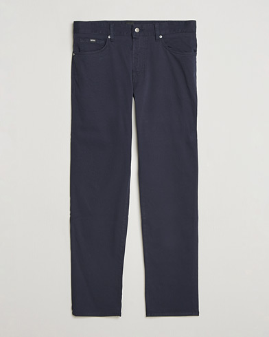 BOSS BLACK Re.Maine Cotton 5-Pocket Pants Dark Blue – Blu