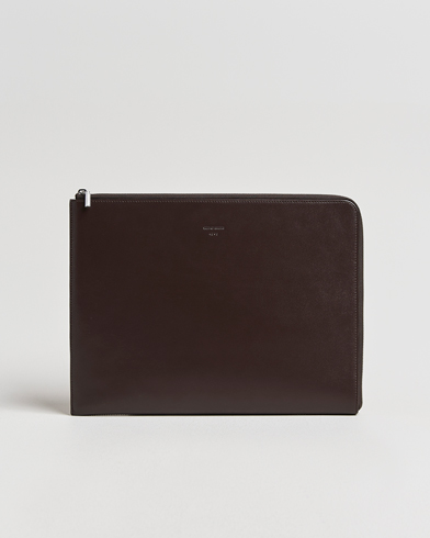 Tiger of Sweden Vitama Leather Portfolio Dark Brown – Marrone