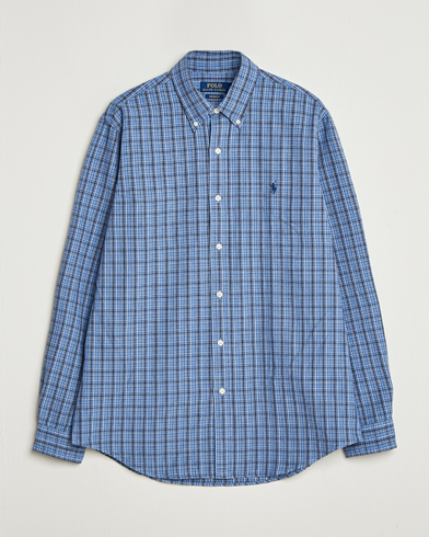 Polo Ralph Lauren Custom Fit Checked Shirt Blue Heather Multi – Blu