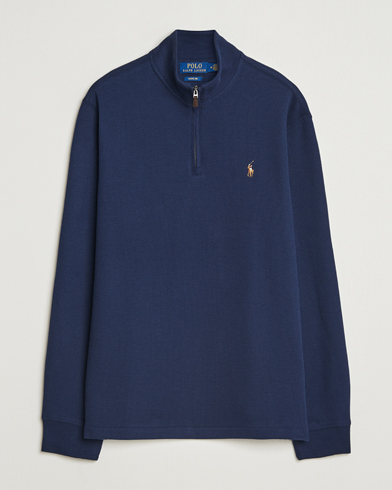 Polo Ralph Lauren Double Knitted Half Zip Cruise Navy – Blu