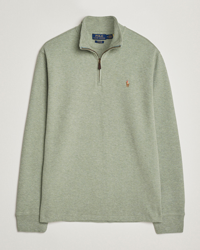 Polo Ralph Lauren Double Knitted Half Zip Greenery Heather – Verde