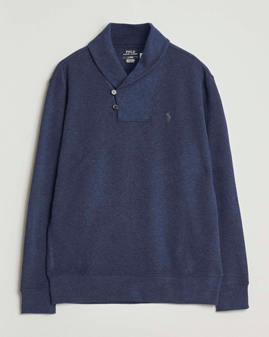 Polo Ralph Lauren Double Knitted Shawl Collar Sweater Navy Heather – Blu