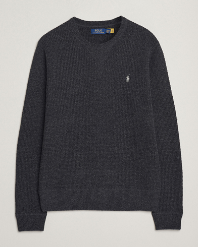 Polo Ralph Lauren Cotton/Wool Pullover Dark Granite Heather – Grigio