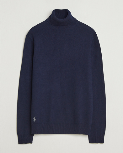 Polo Ralph Lauren Cotton/Wool Rollneck Hunter Navy – Blu