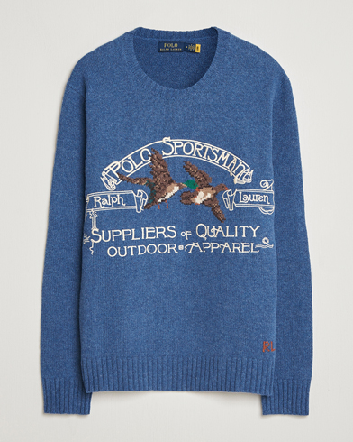 Polo Ralph Lauren Cotton/Wool Printed Sweater Blue Multi – Blu