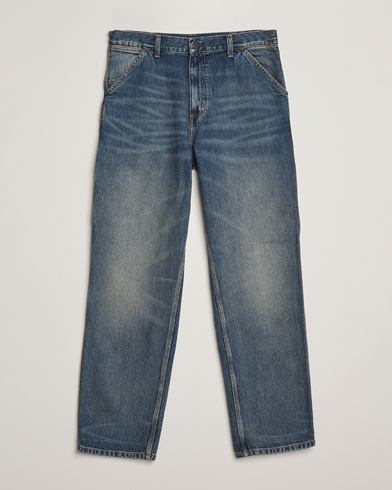 Carhartt WIP Single Knee Pants Worn Used Wash – Blu