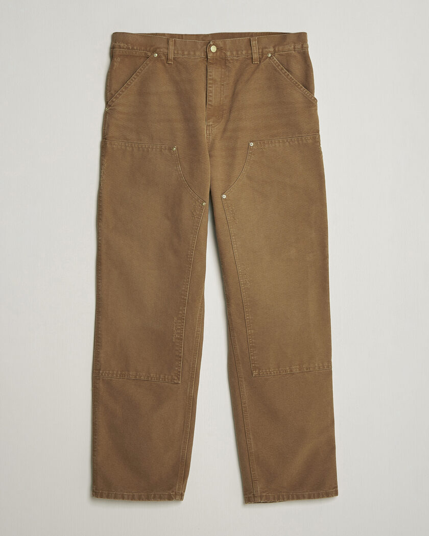 Carhartt WIP Double Knee Pants Hamilton Brown Grind Washed – Marrone
