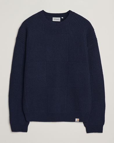 Carhartt WIP Bishop Knitted Sweater Dark Navy – Blu