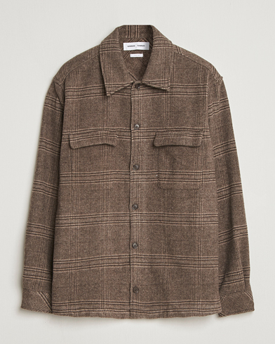 Samsøe Samsøe Castor Checked Overshirt Black Coffee – Marrone