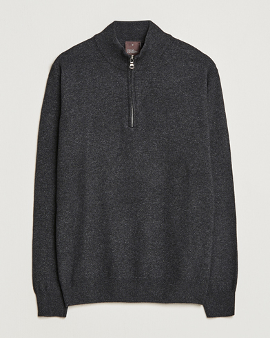 Oscar Jacobson Patton Wool Half-Zip Grey – Grigio