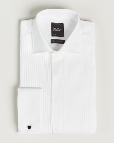 Oscar Jacobson Reg Fit Cut Away Tuxedo Double Cuff White – Bianco
