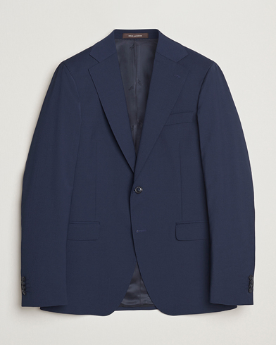 Oscar Jacobson Ego Wool Blend Blazer Navy – Blu