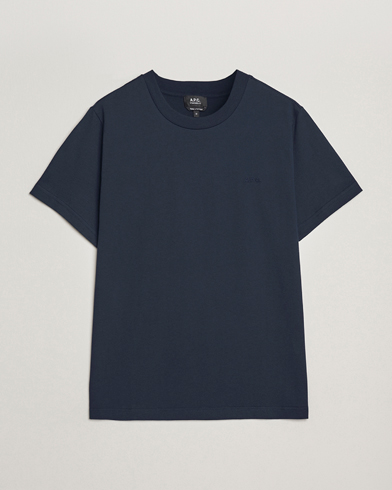 A.P.C. Embroidered APC T-Shirt Dark Navy – Blu