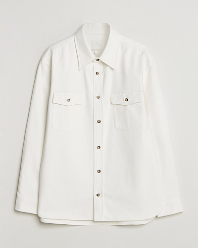 A.P.C. Brushed Cotton Overshirt White – Bianco