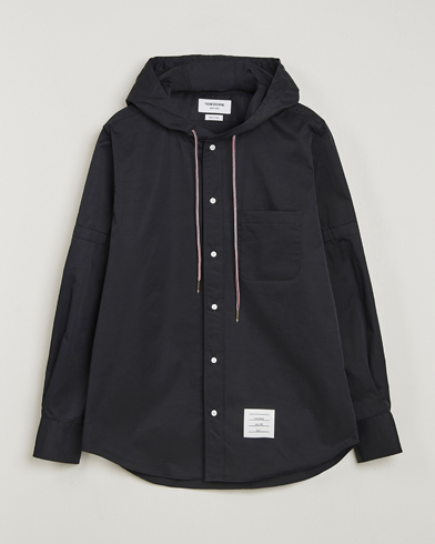 Thom Browne Long Sleeve Hooded Overshirt Black – Nero