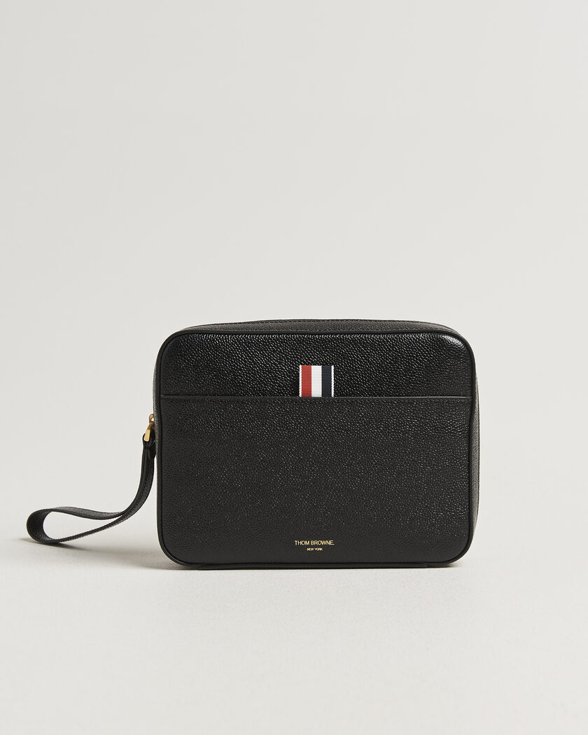 Thom Browne Pebble Grain Leather Bag Black – Nero