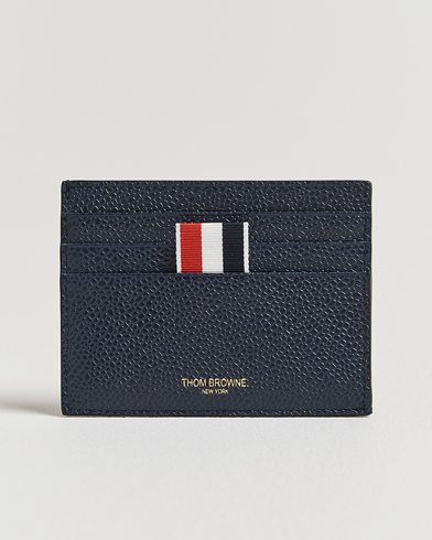 Thom Browne Pebble Grain Leather Cardholder Navy – Blu