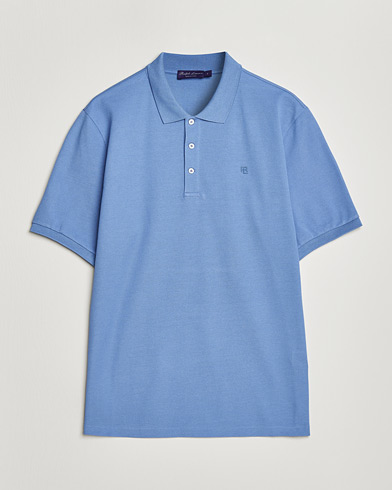 Ralph Lauren Purple Label Mercerized Cotton Polo Light Blue – Blu