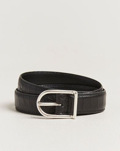 Anderson's Embossed 2,5cm Lether Belt Black – Nero