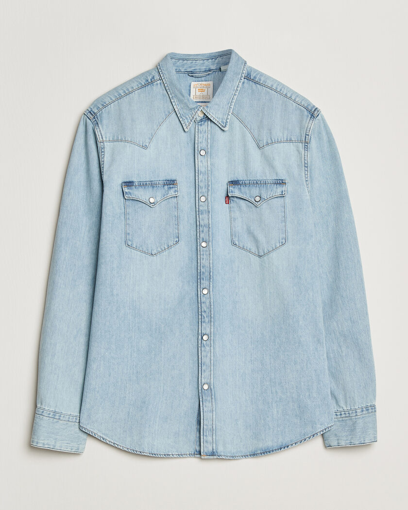 Levi's Barstow Western Standard Shirt Worn In Blue – Blu