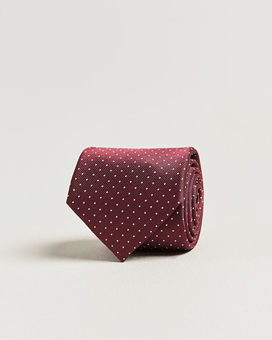 Brioni Jacquard Dot Silk Tie Burgundy – Rosso