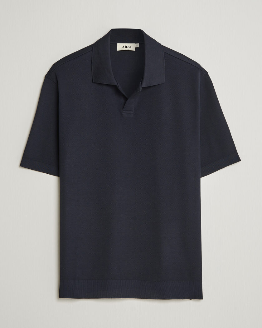 Altea Jersey Piquet Polo Navy – Blu