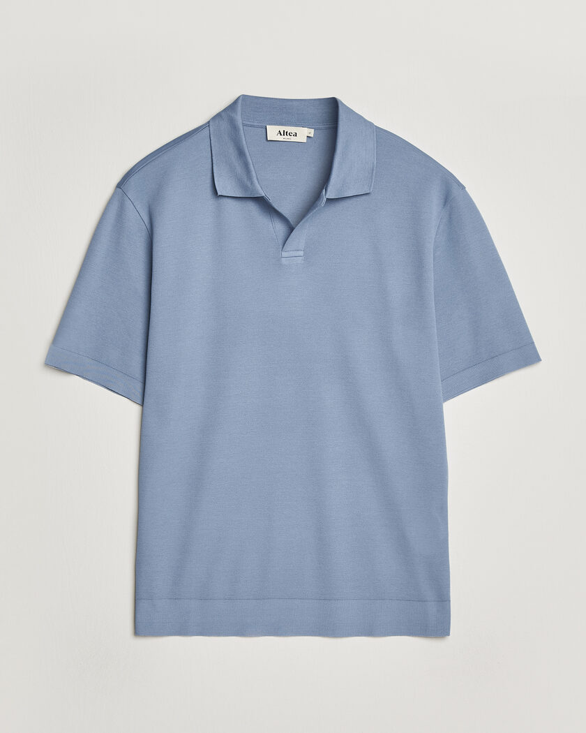 Altea Jersey Piquet Polo Light Blue – Blu