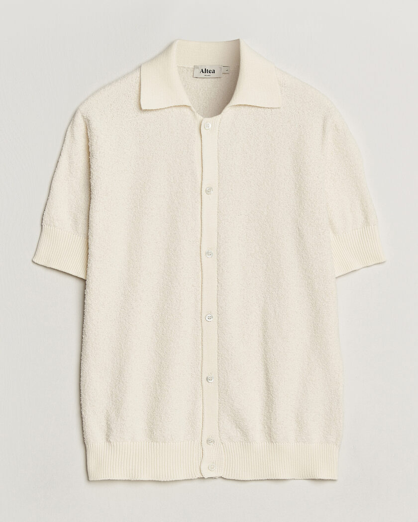 Altea Soft Boucle Resort Shirt Off White – Bianco