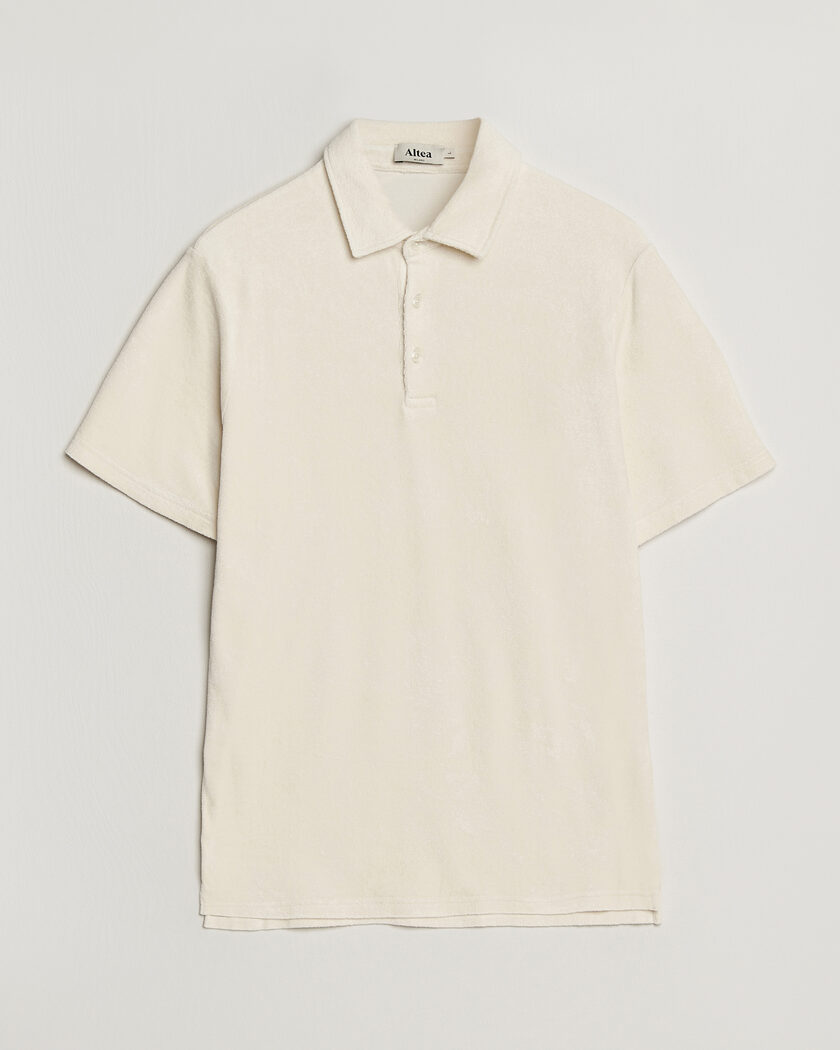 Altea Terry Cotton Polo Off White – Bianco