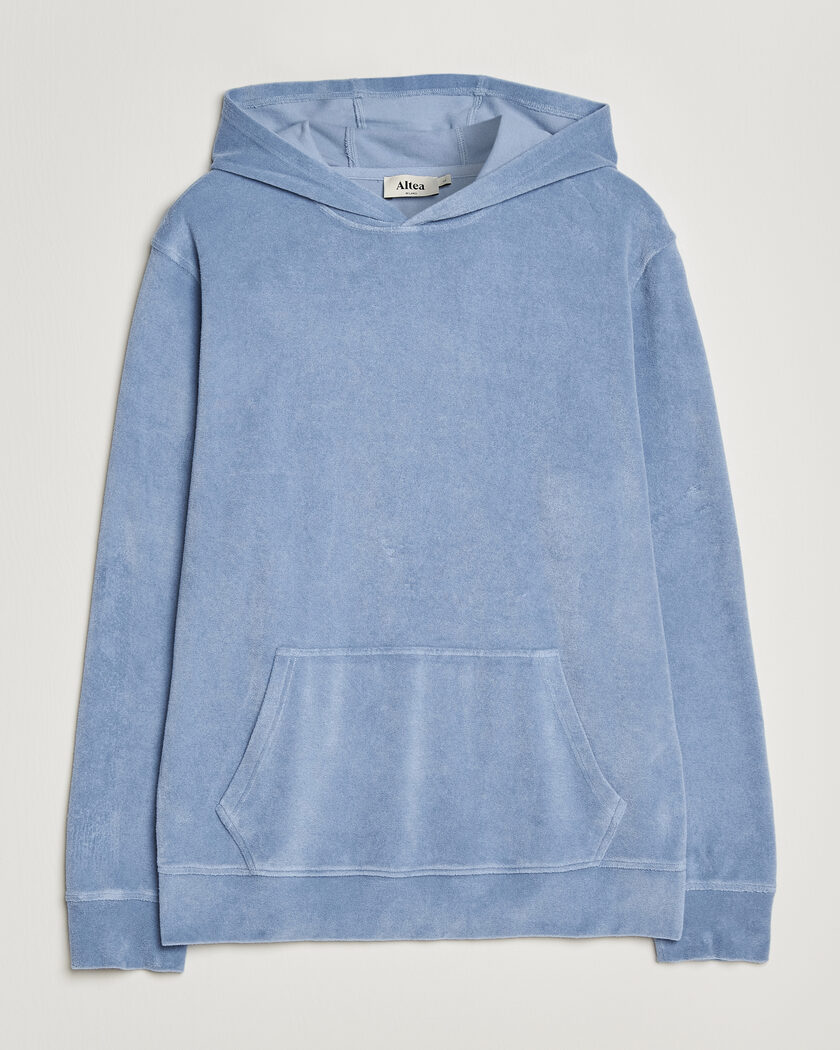 Altea Terry Cotton Hoodie Light Blue – Blu