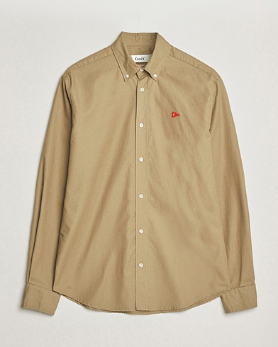 Forét Flag Regular Fit Oxford Shirt Khaki – Marrone