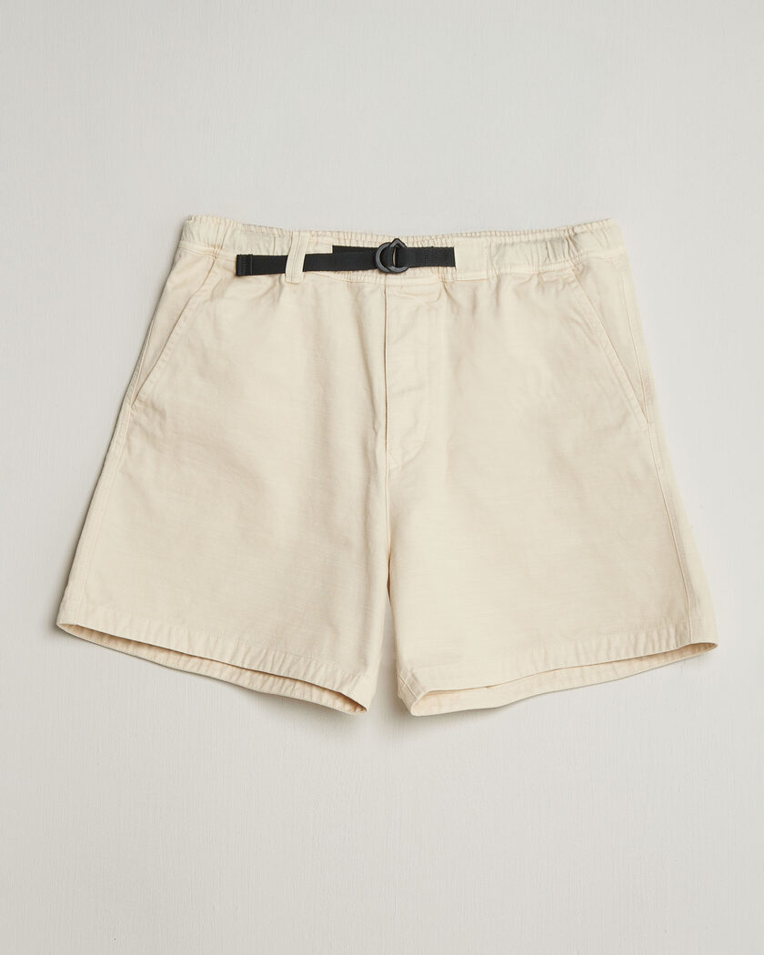 Stone Island Marina Organic Slub Cotton Shorts Ivory – Bianco
