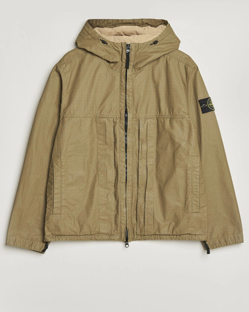 Stone Island Double Coated Cotton Ripstop Jacket Military Green – Verde