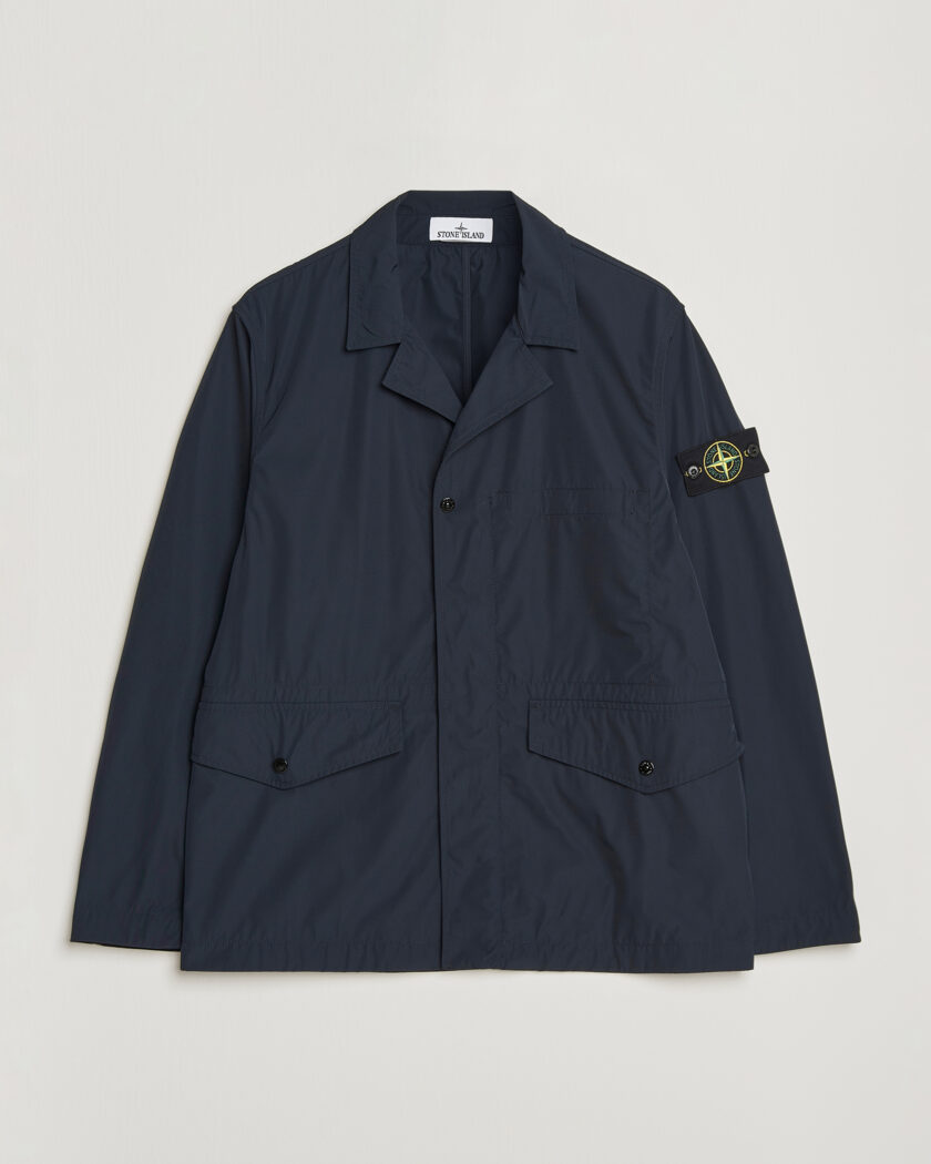 Stone Island Micro Twill Blazer Jacket Navy – Blu