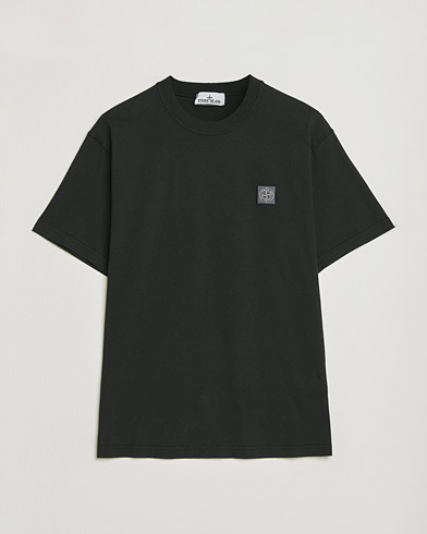 Stone Island Organic Cotton Fissato Effect T-Shirt Black – Nero