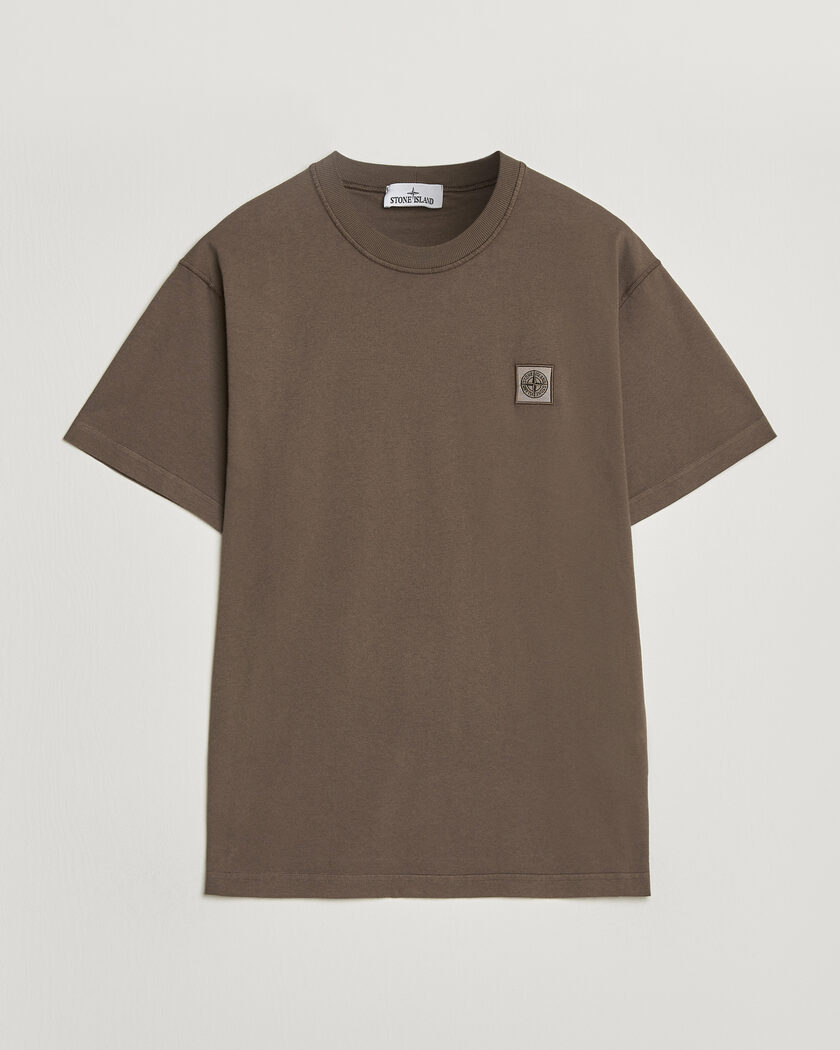 Stone Island Organic Cotton Fissato Effect T-Shirt Umber – Marrone